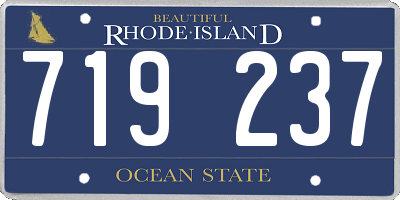 RI license plate 719237