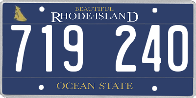 RI license plate 719240