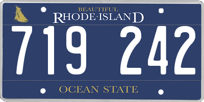 RI license plate 719242