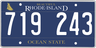 RI license plate 719243