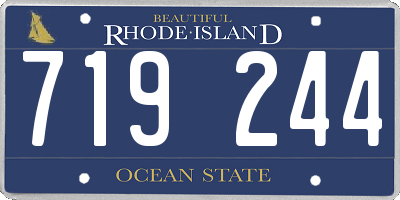 RI license plate 719244