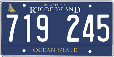 RI license plate 719245