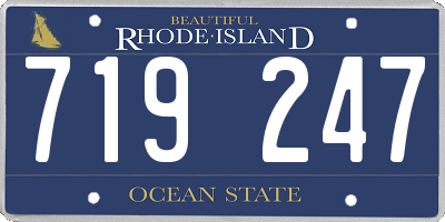 RI license plate 719247