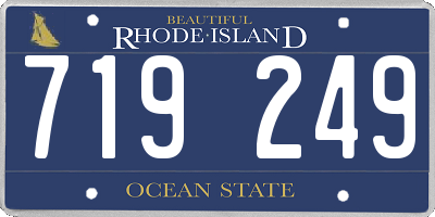 RI license plate 719249