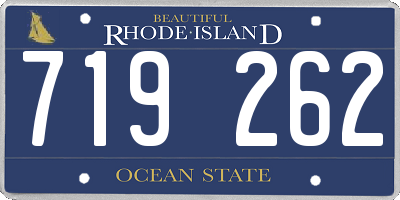 RI license plate 719262