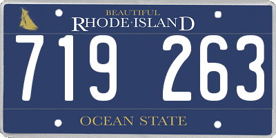 RI license plate 719263