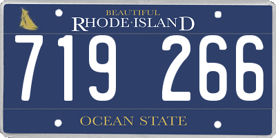 RI license plate 719266