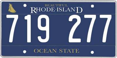 RI license plate 719277