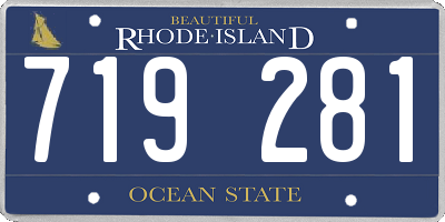 RI license plate 719281