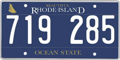 RI license plate 719285