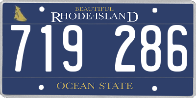 RI license plate 719286