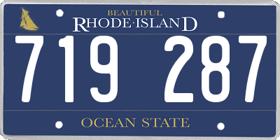RI license plate 719287