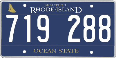 RI license plate 719288