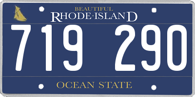 RI license plate 719290