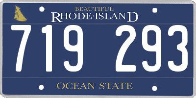 RI license plate 719293