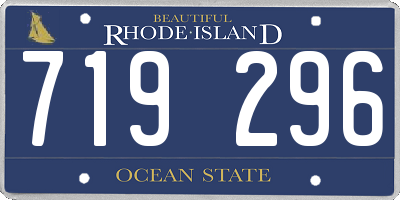 RI license plate 719296