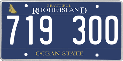 RI license plate 719300