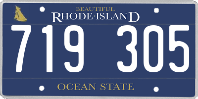 RI license plate 719305