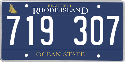 RI license plate 719307