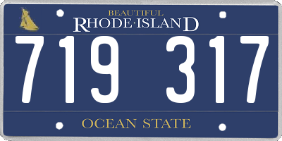 RI license plate 719317