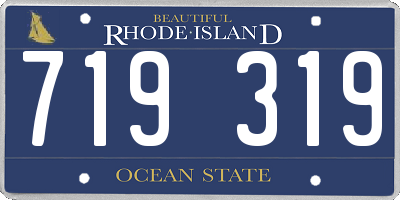 RI license plate 719319