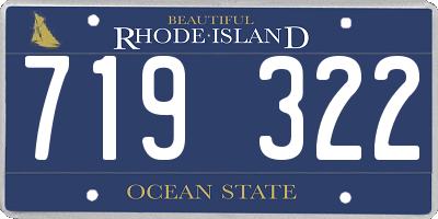 RI license plate 719322