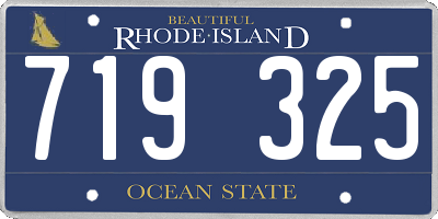 RI license plate 719325