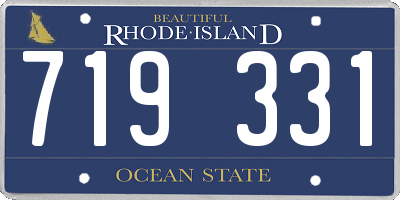 RI license plate 719331
