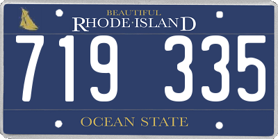 RI license plate 719335