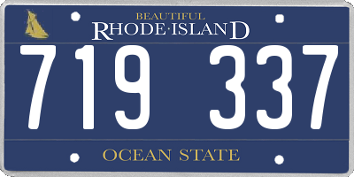 RI license plate 719337