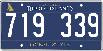 RI license plate 719339