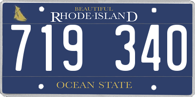 RI license plate 719340