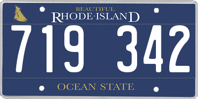 RI license plate 719342