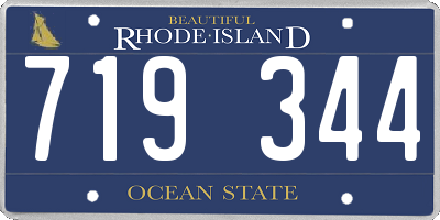 RI license plate 719344
