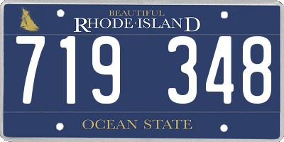 RI license plate 719348