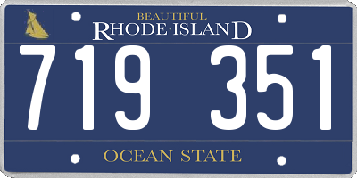 RI license plate 719351