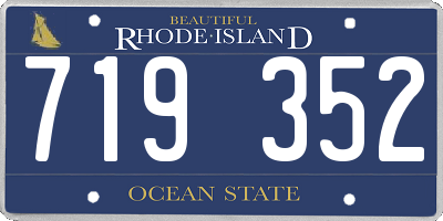 RI license plate 719352