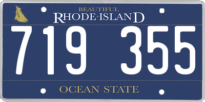 RI license plate 719355