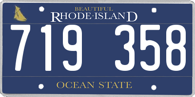 RI license plate 719358