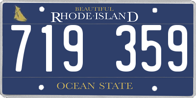 RI license plate 719359