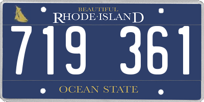 RI license plate 719361