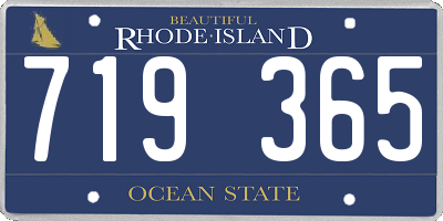 RI license plate 719365