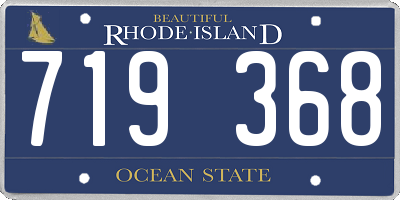 RI license plate 719368