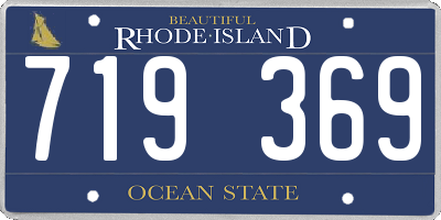 RI license plate 719369