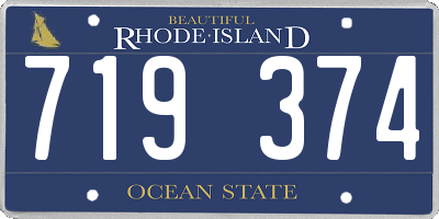 RI license plate 719374