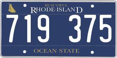 RI license plate 719375