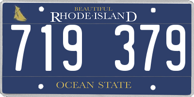 RI license plate 719379