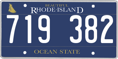 RI license plate 719382