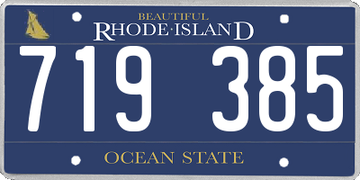 RI license plate 719385