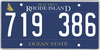 RI license plate 719386